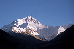 
We retraced our steps to the Rongbuk Monastery, and had another spectacular view of the Everest North Face in the fading light of day.
